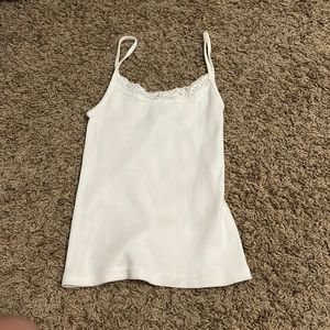White brandy lace tank